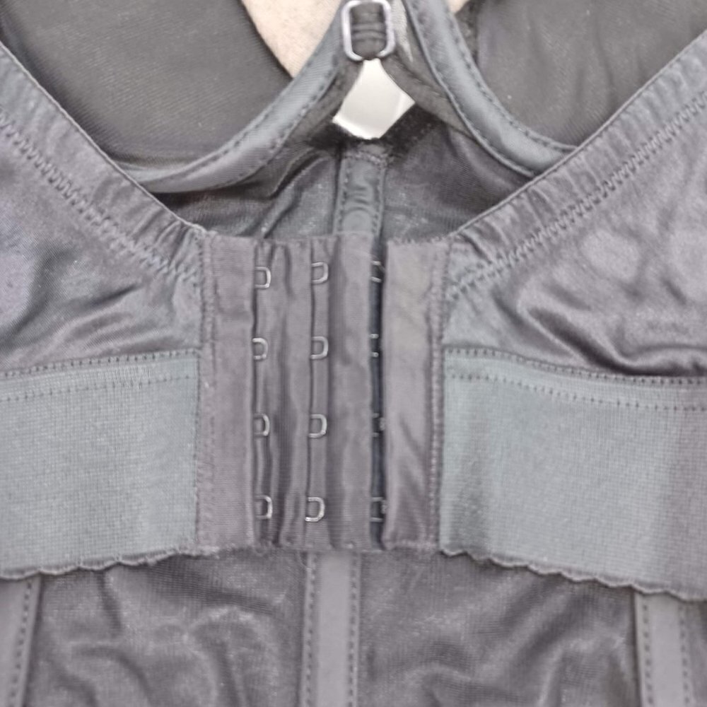 Vintage Black Bustier Lingerie Women's 34A Boning Strapless Sexy Pin Up Glam - Picture 5 of 8